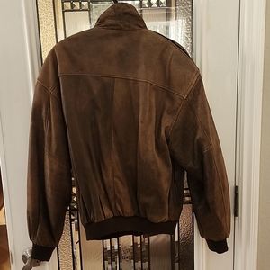 Leather bombers jacket